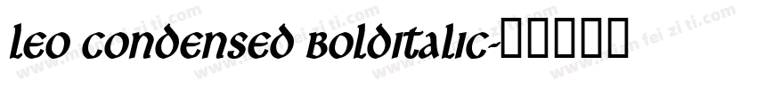 Leo Condensed BoldItalic字体转换